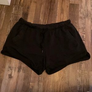Pink Victoria’s Secret shorts, size large, black